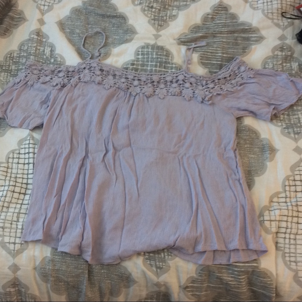 Purple off the shoulder top